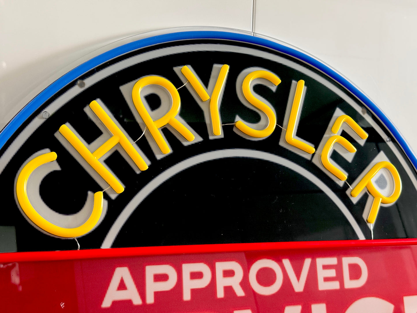 Chrysler Plymouth Neon Illuminated LED Sign Approved Service