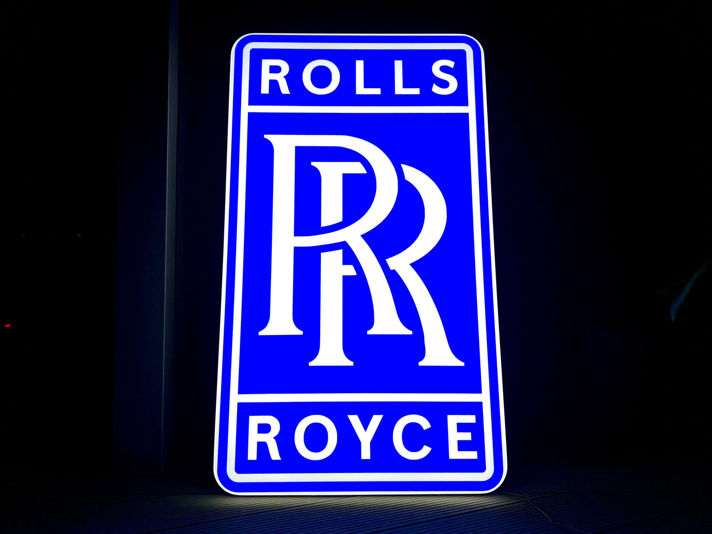 Rolls Royce Blue Illuminated Logo Sign
