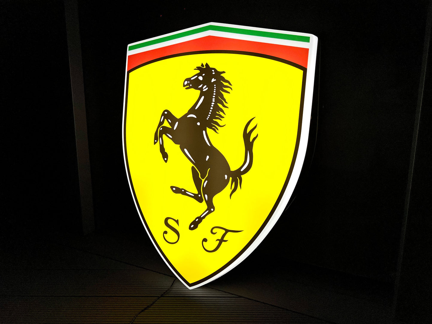 Ferrari Shield Illuminated Logo Sign