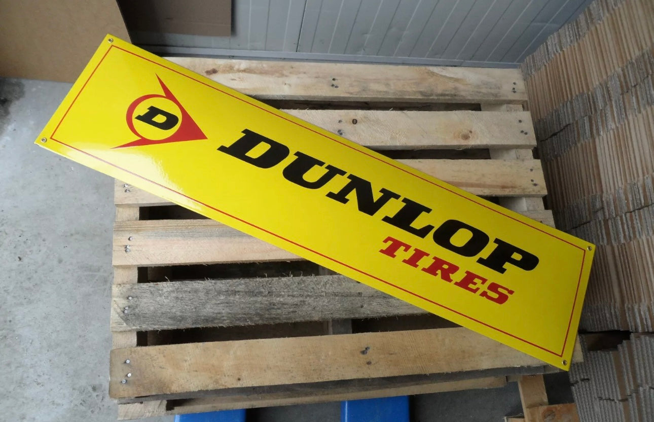 Dunlop Tyres Enamel Sign
