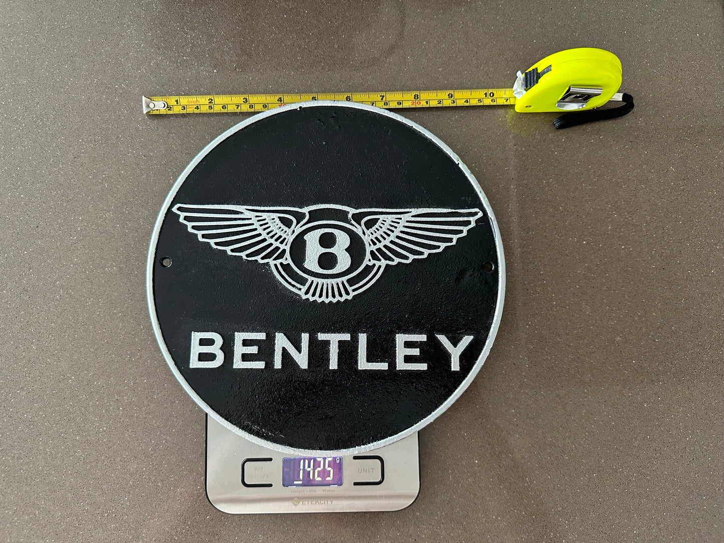 Bentley Round Metal Plaque Sign