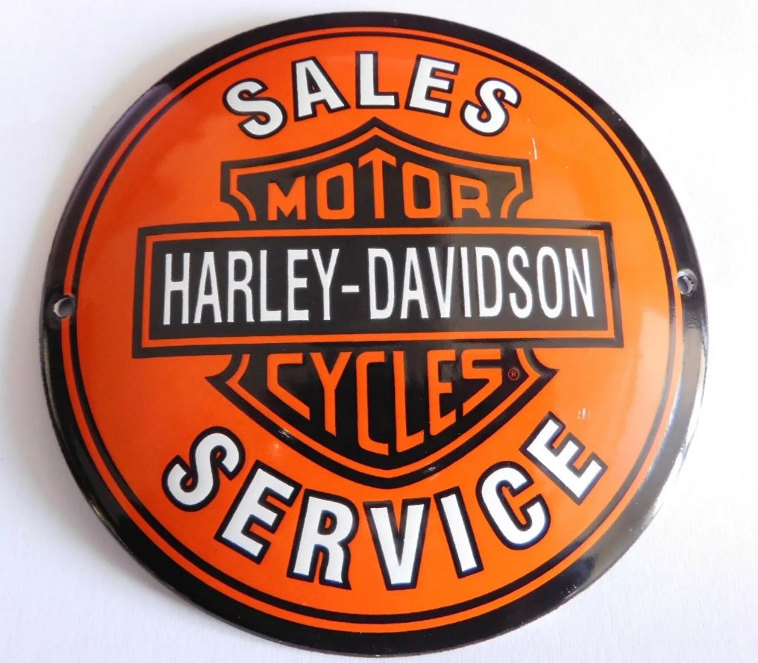Harley Davidson Motorcycles Enamel Sign