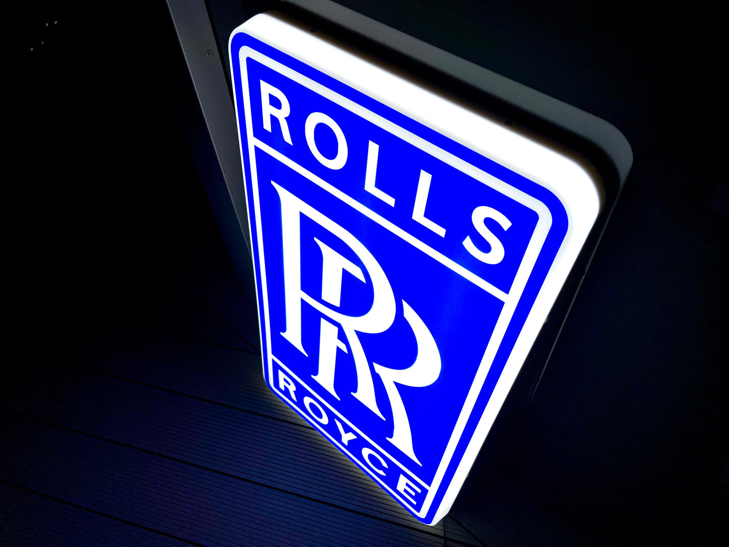 Rolls Royce Blue Illuminated Logo Sign