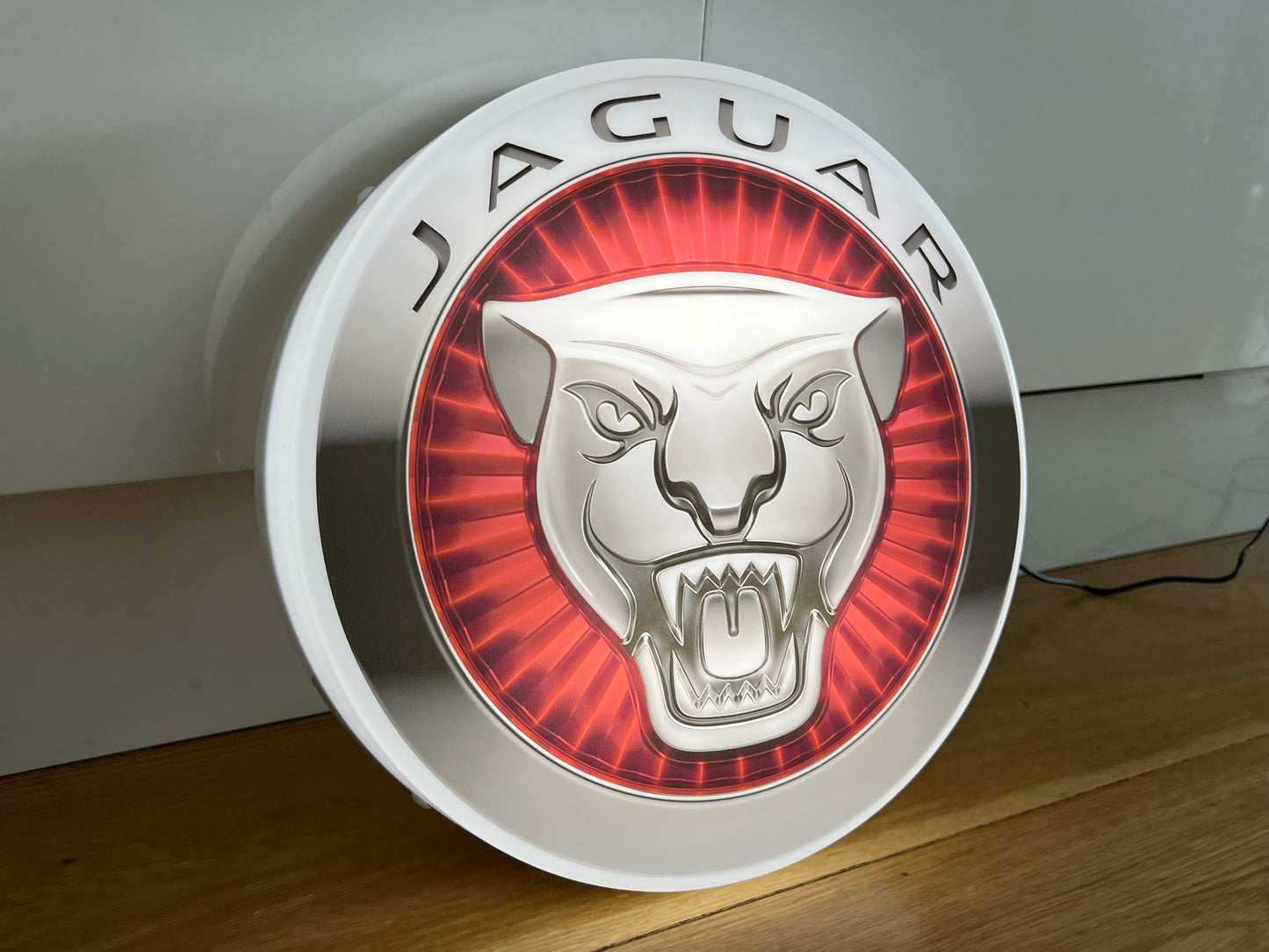 Jaguar Round Illuminated Logo Sign