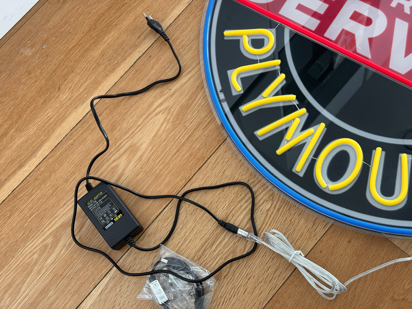 Chrysler Plymouth Neon Illuminated LED Sign Approved Service
