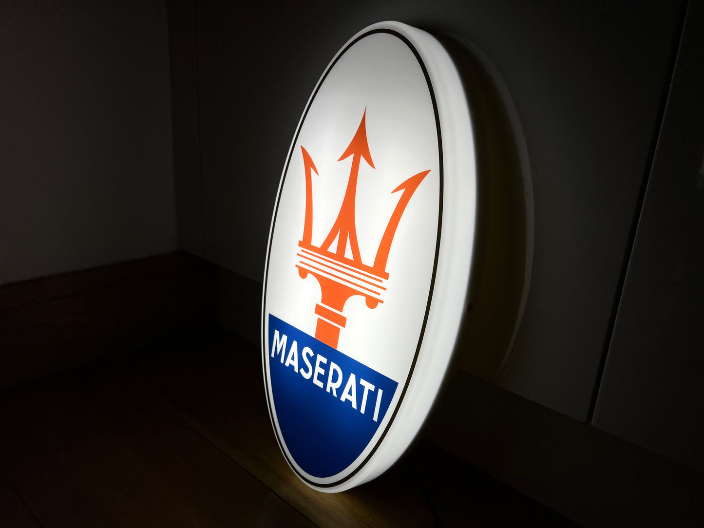 Maserati Illuminated Logo Sign