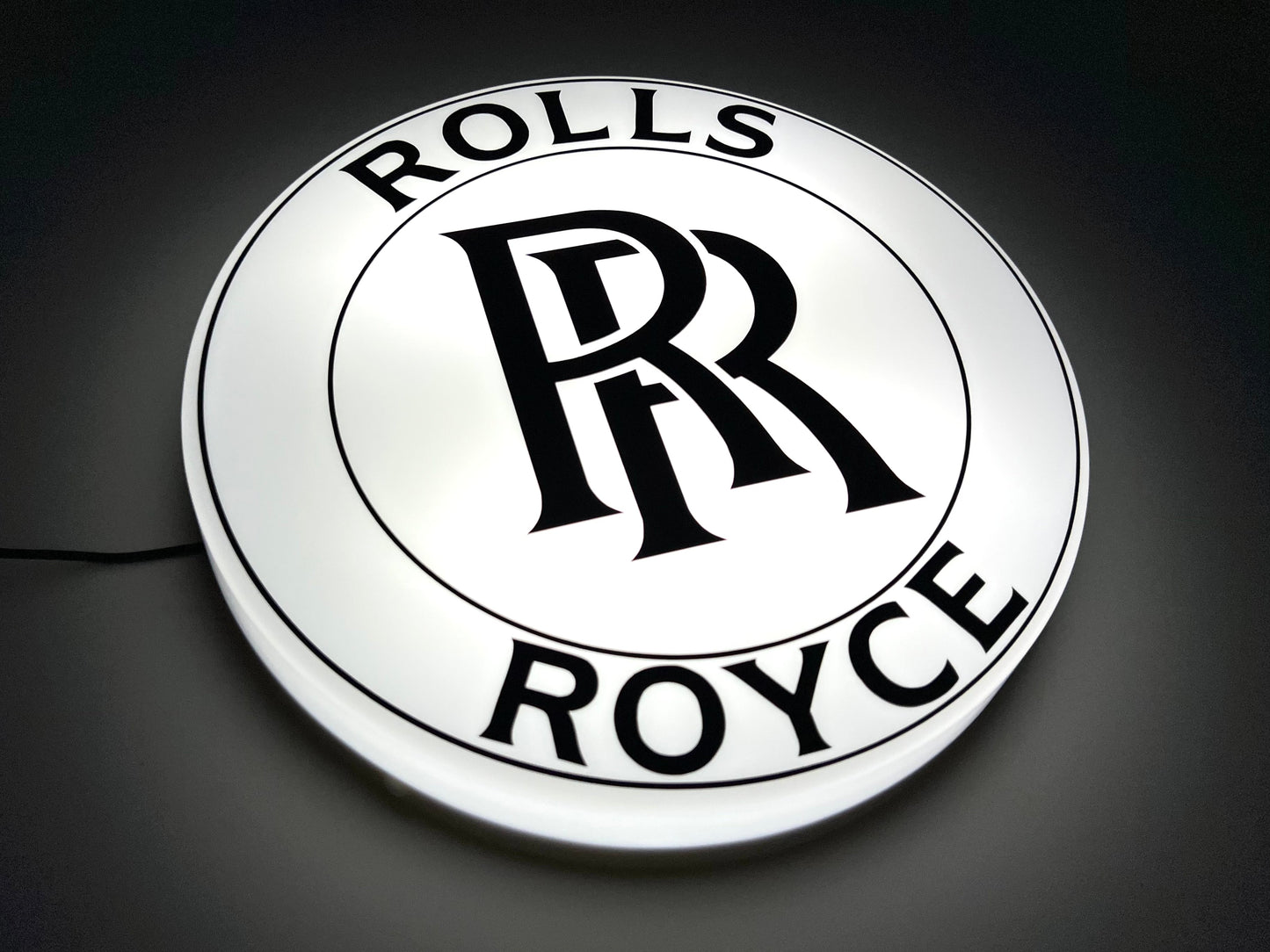 Rolls Royce Round Illuminated Logo Sign