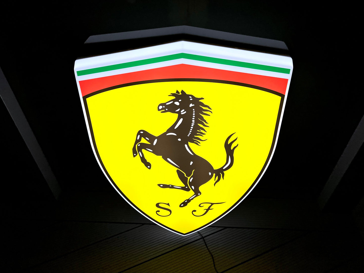 Ferrari Shield Illuminated Logo Sign