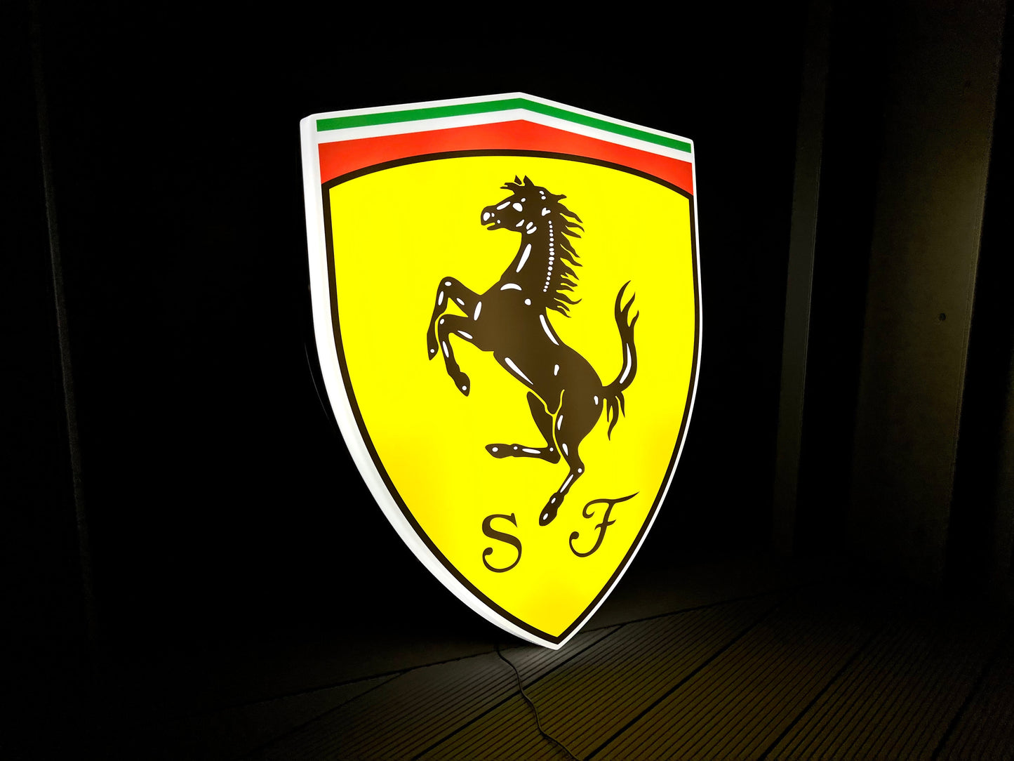 Ferrari Shield Illuminated Logo Sign