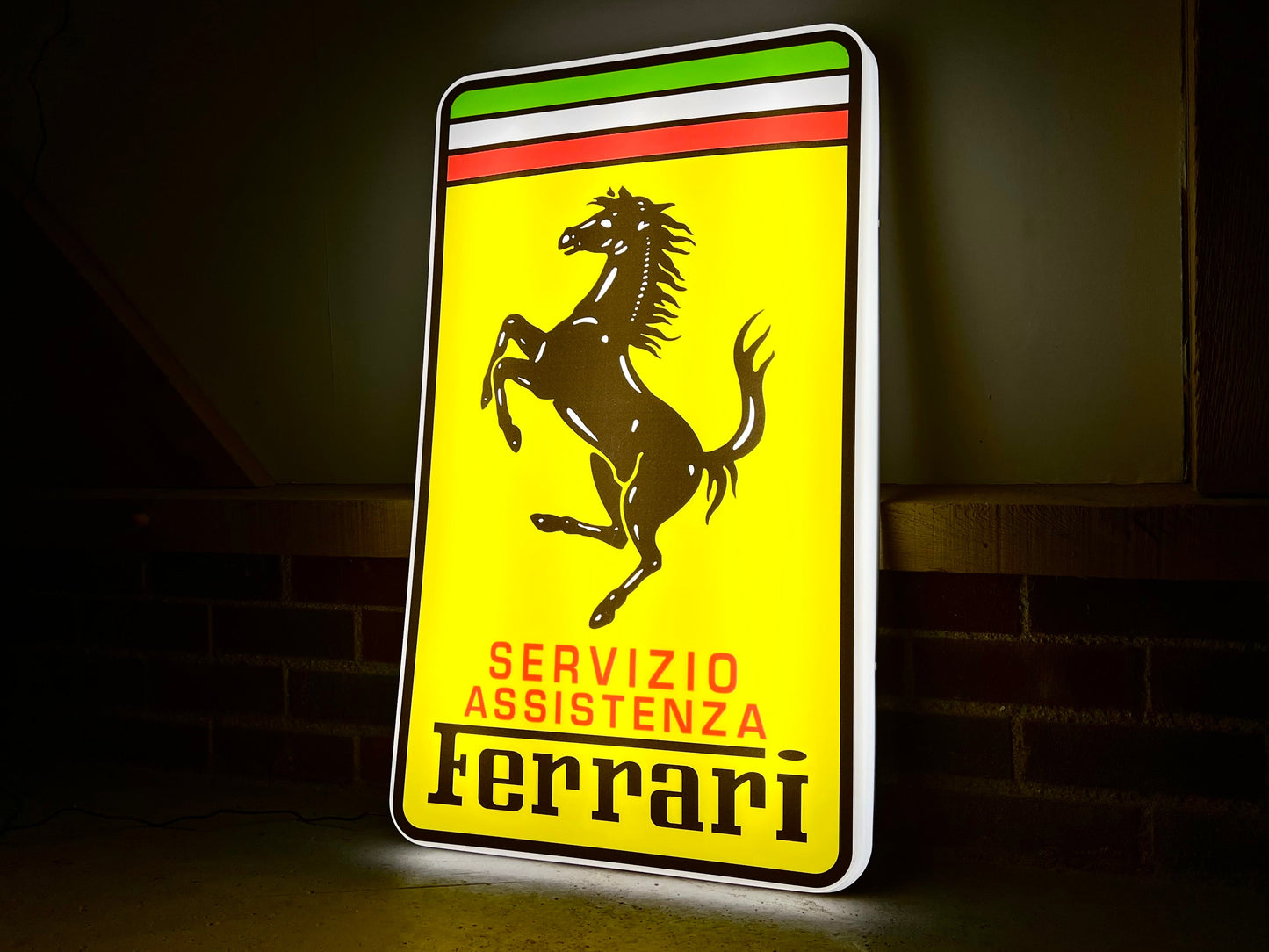 Ferrari Servizio Assistenza Illuminated Logo Sign