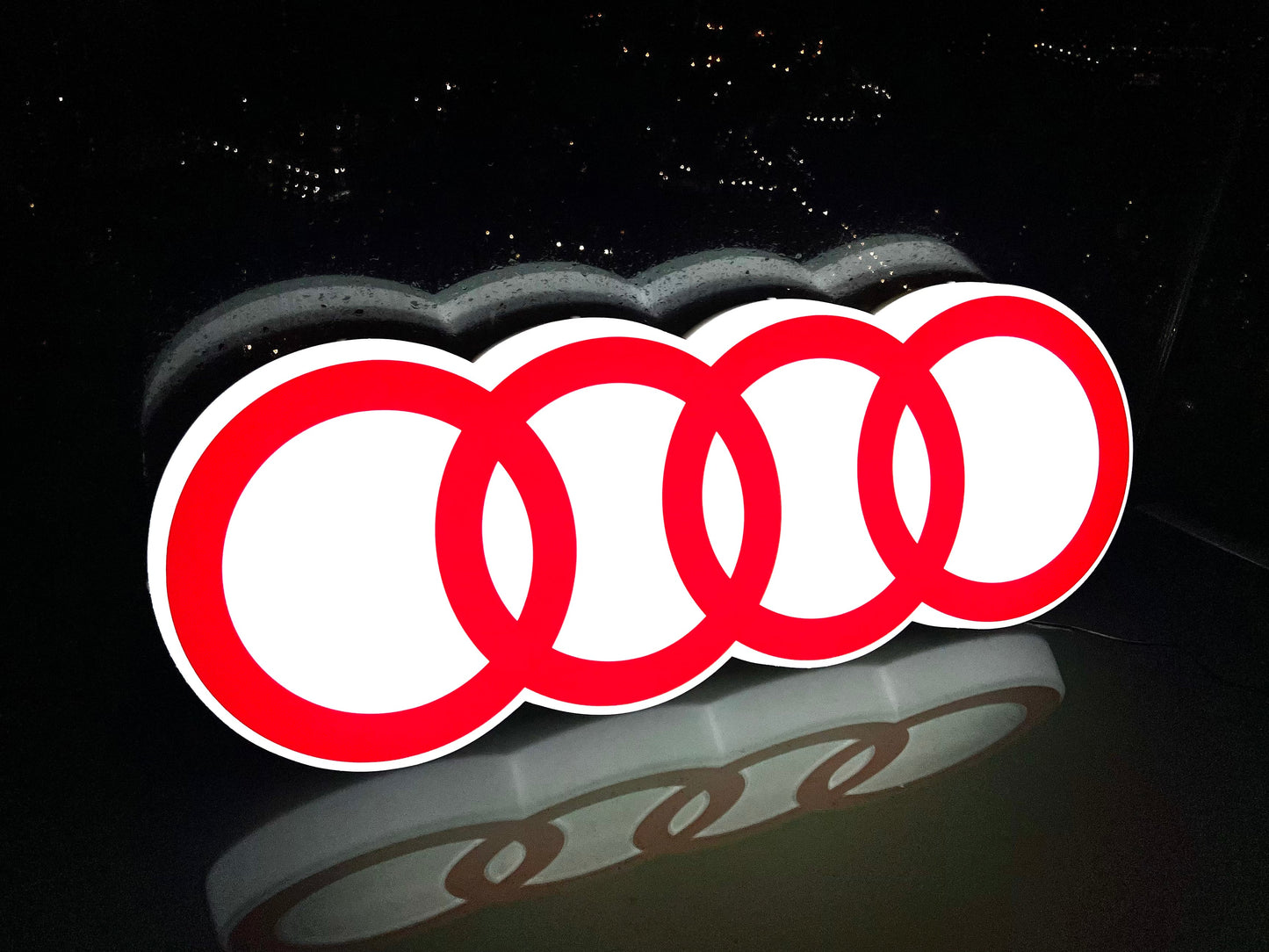 AUDI Rings Illuminated Logo Sign