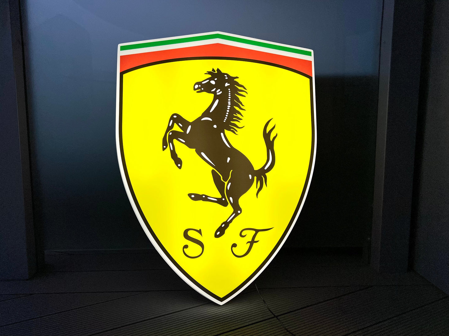 Ferrari Shield Illuminated Logo Sign