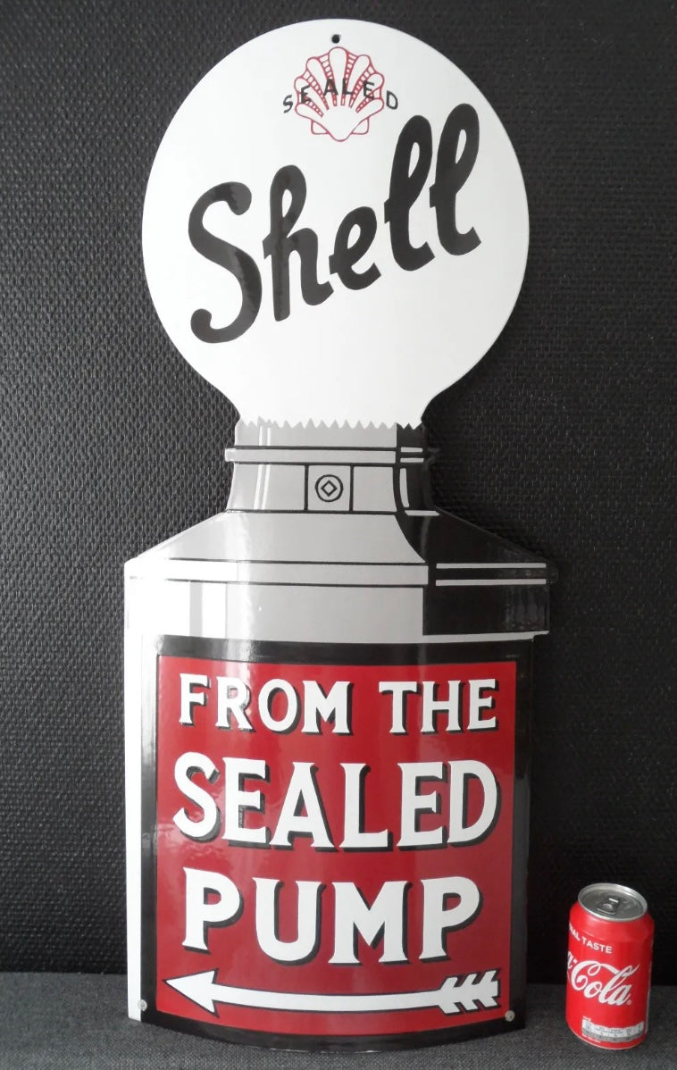 Shell Enamel Pump Sign