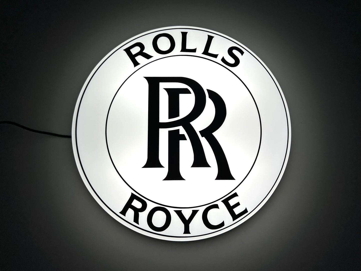 Rolls Royce Round Illuminated Logo Sign