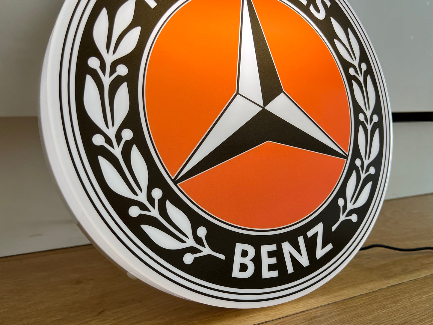 Mercedes Benz Round Illuminated Logo Sign