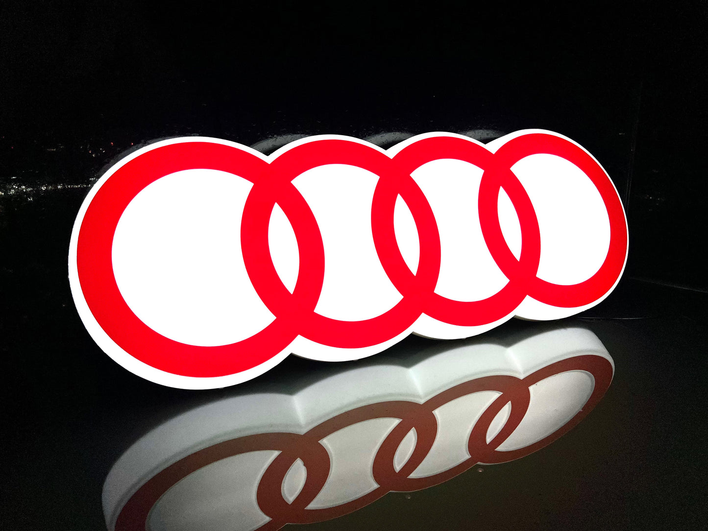 AUDI Rings Illuminated Logo Sign