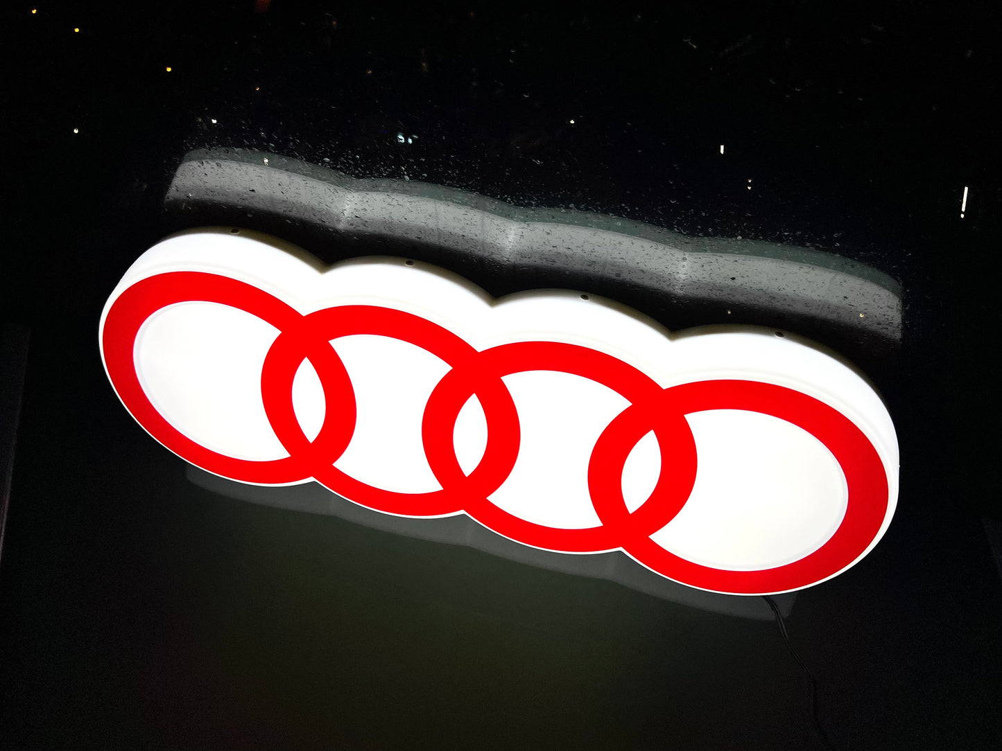 AUDI Rings Illuminated Logo Sign