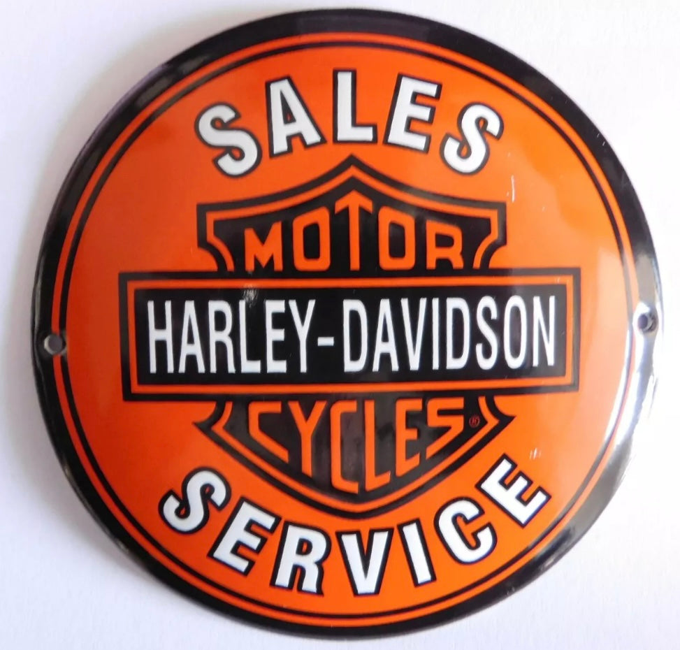 Harley Davidson Motorcycles Enamel Sign