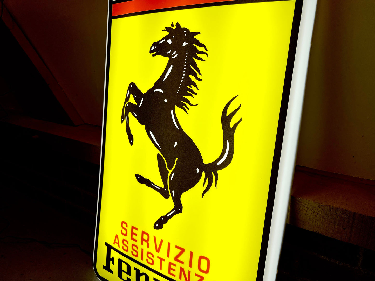 Ferrari Servizio Assistenza Illuminated Logo Sign