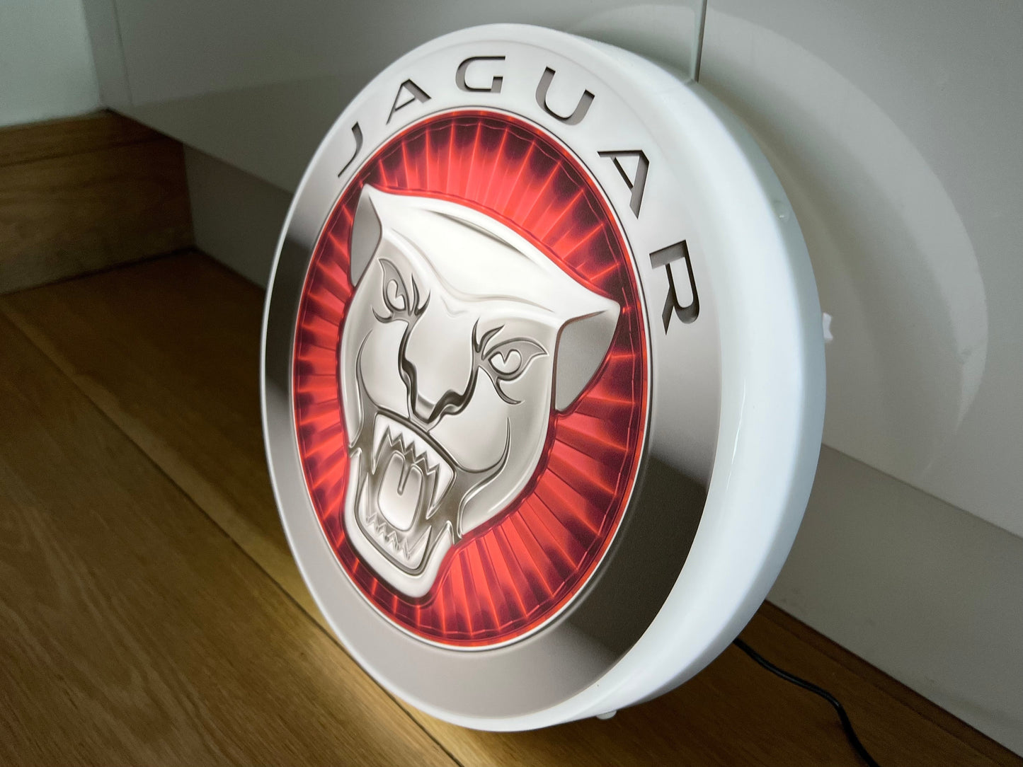 Jaguar Round Illuminated Logo Sign