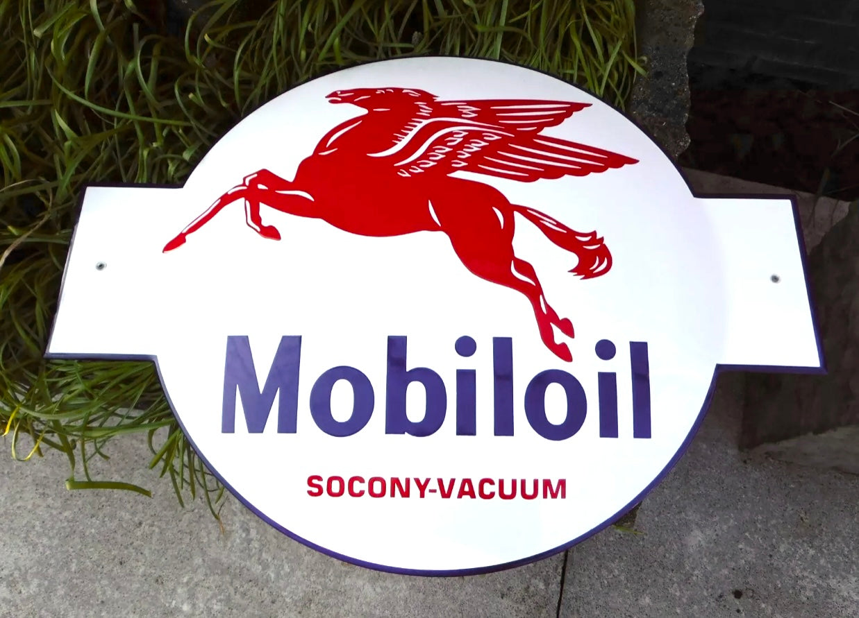 Mobiloil Enamel Sign