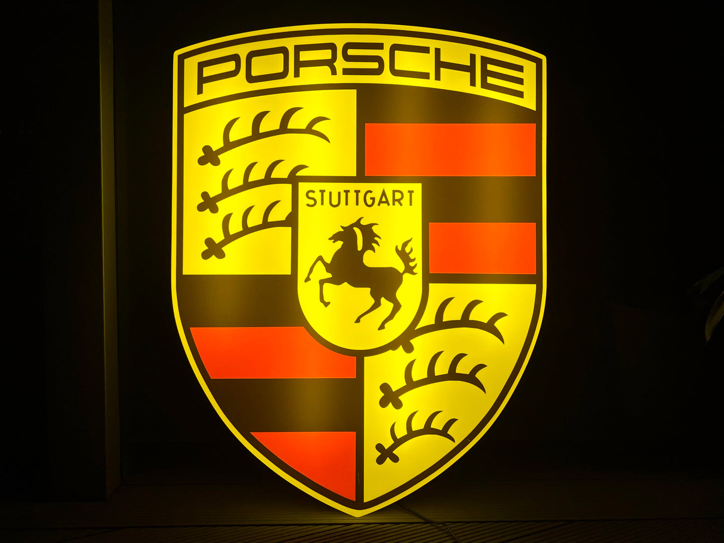 Porsche Crest Illuminated Sign