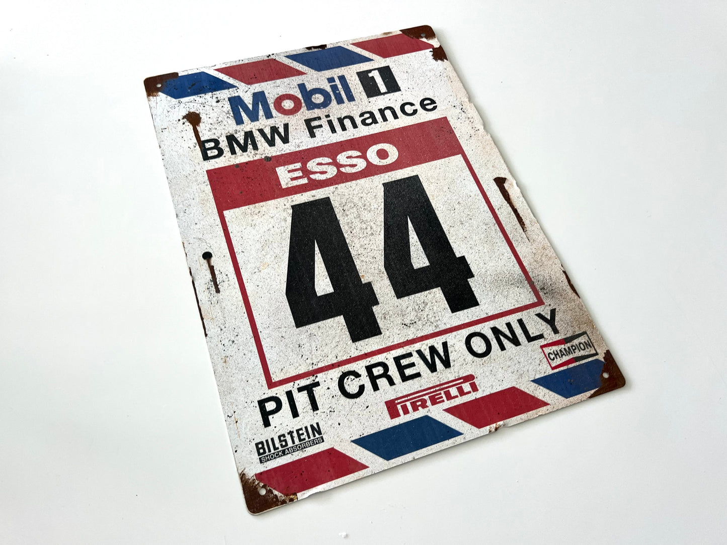 BMW Mobil 1 Esso Vintage Metal Sign