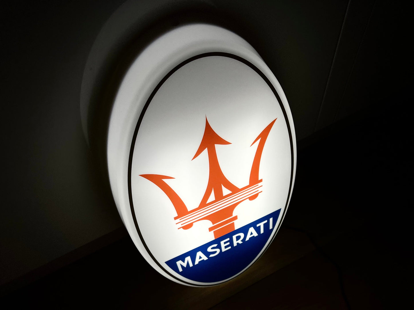 Maserati Illuminated Logo Sign