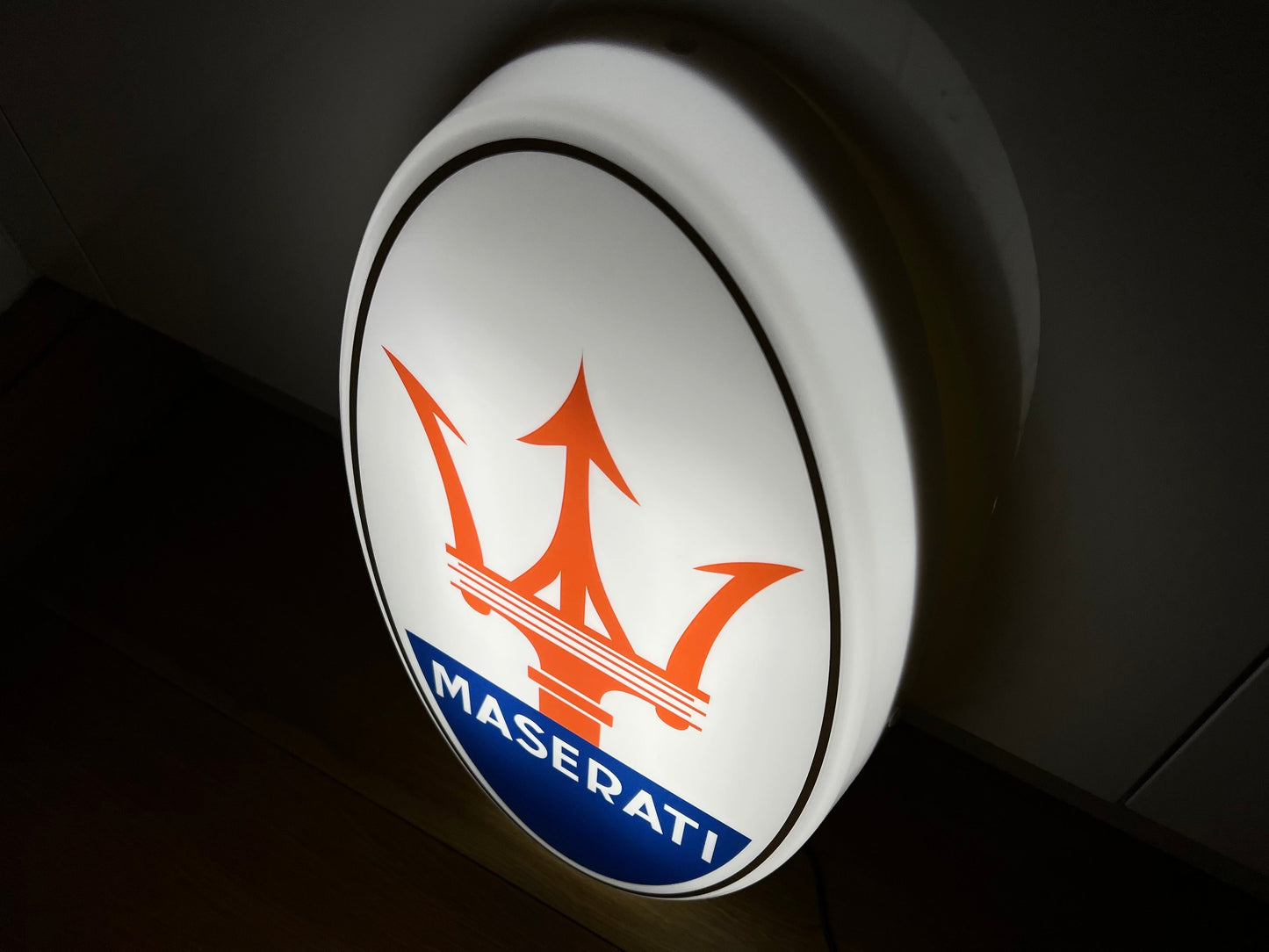 Maserati Illuminated Logo Sign