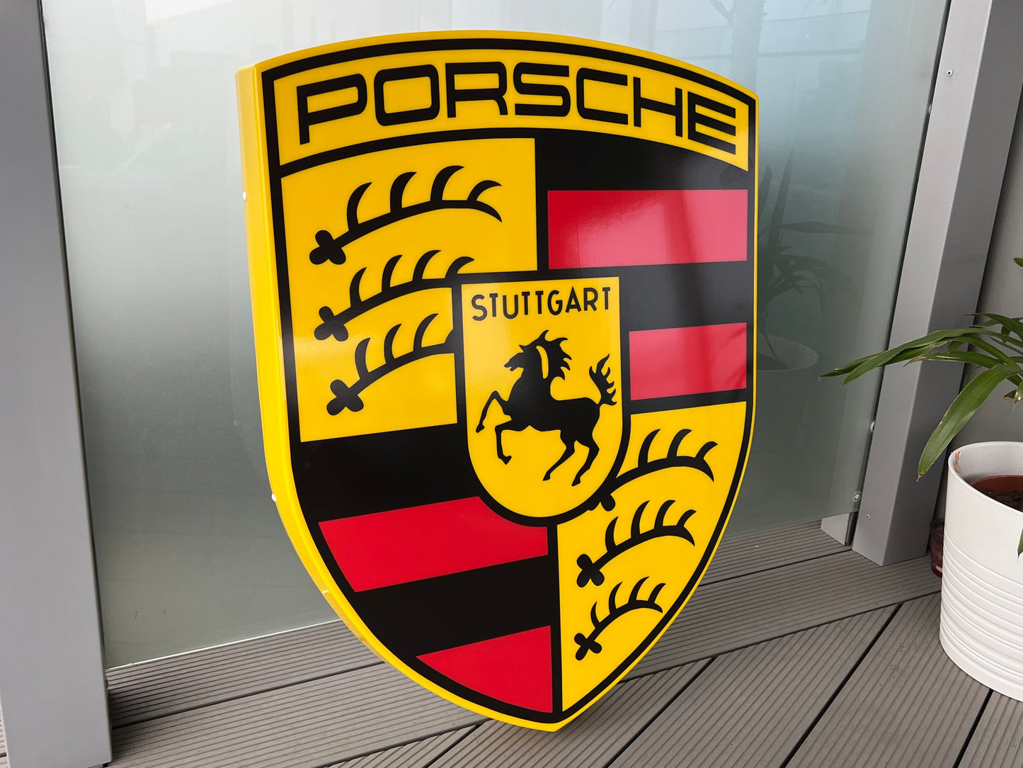 Porsche Crest Illuminated Sign