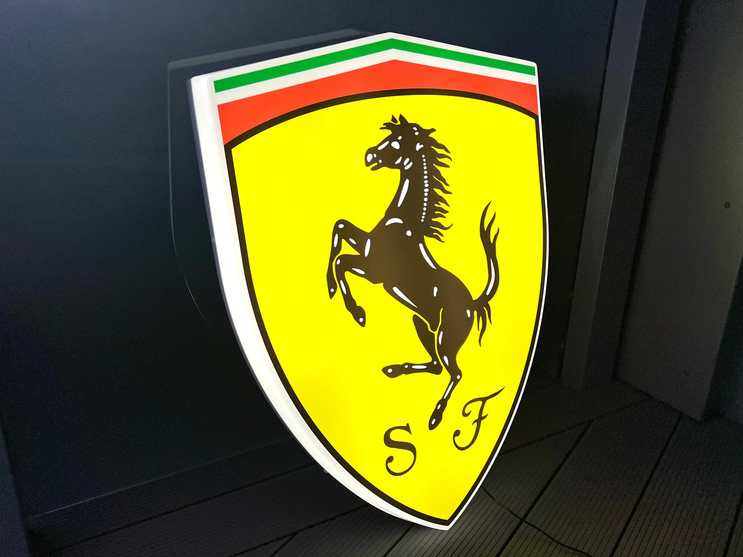 Ferrari Shield Illuminated Logo Sign