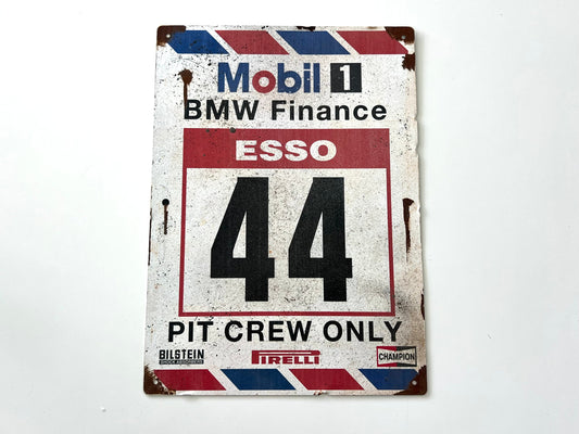 BMW Mobil 1 Esso Vintage Metal Sign