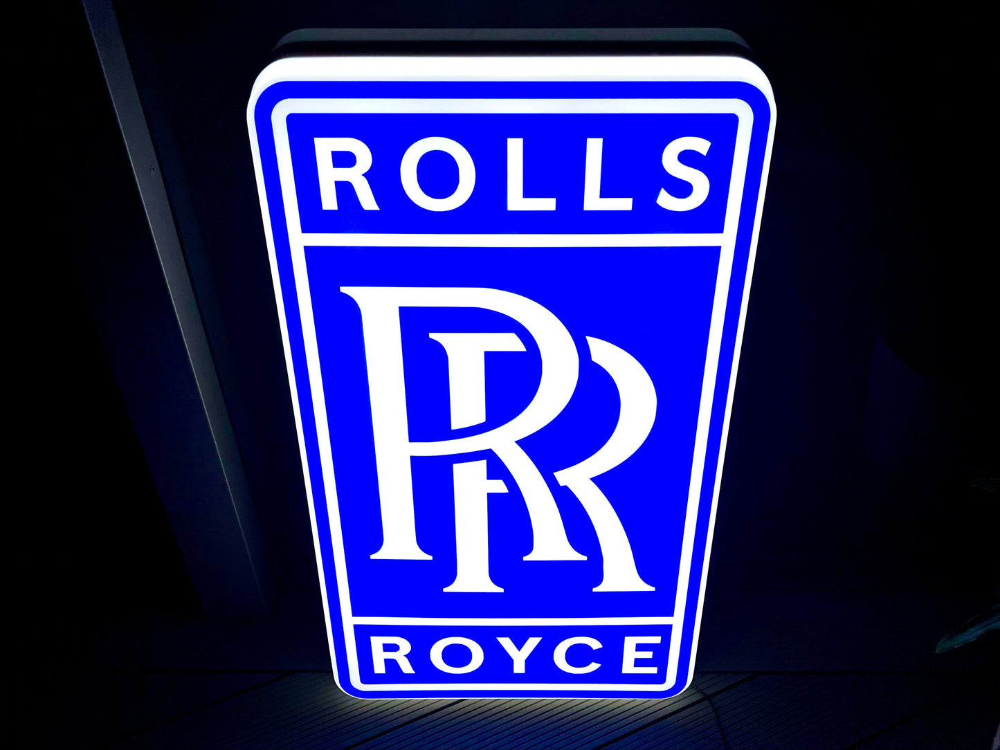 Rolls Royce Blue Illuminated Logo Sign