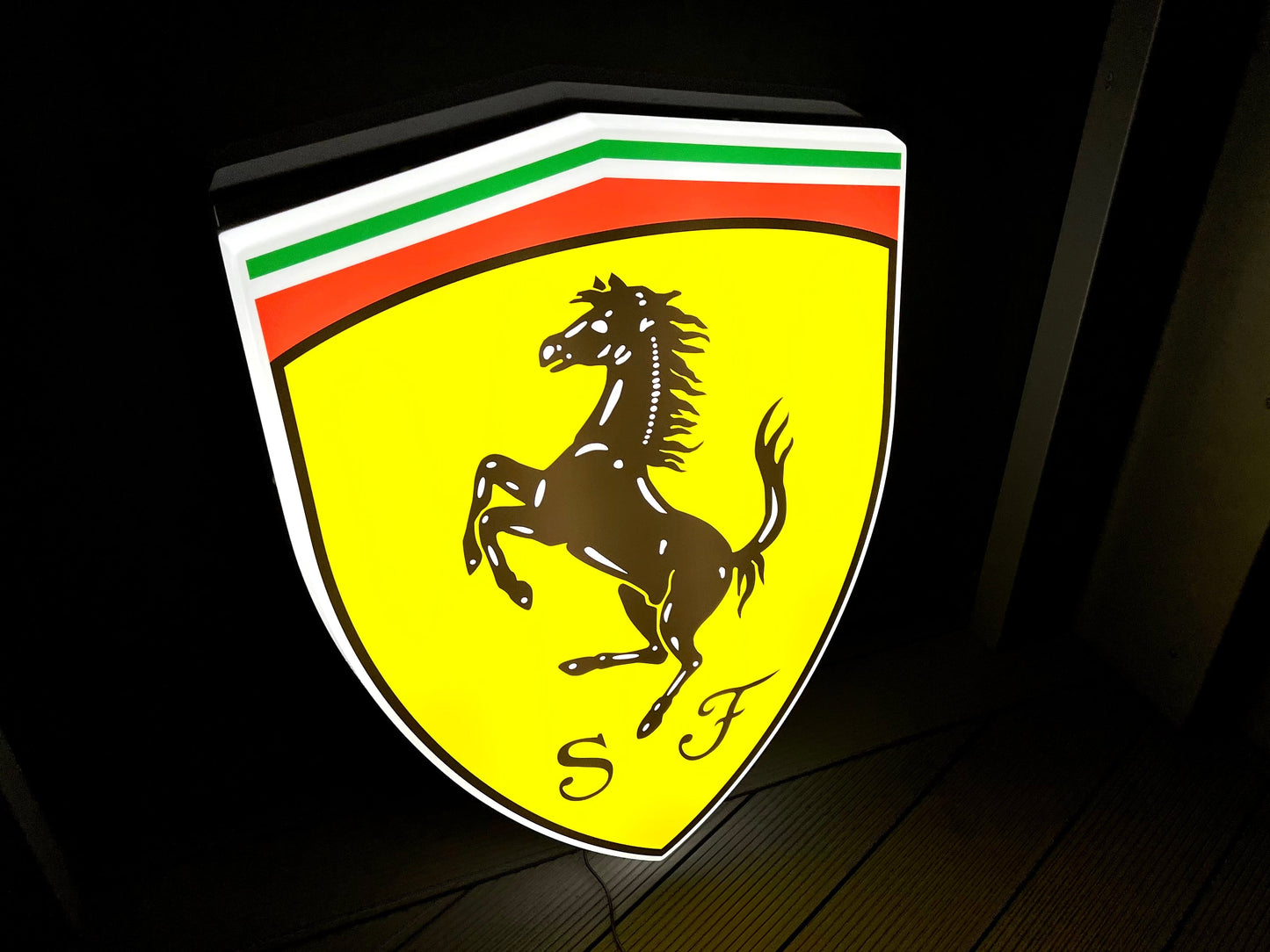 Ferrari Shield Illuminated Logo Sign