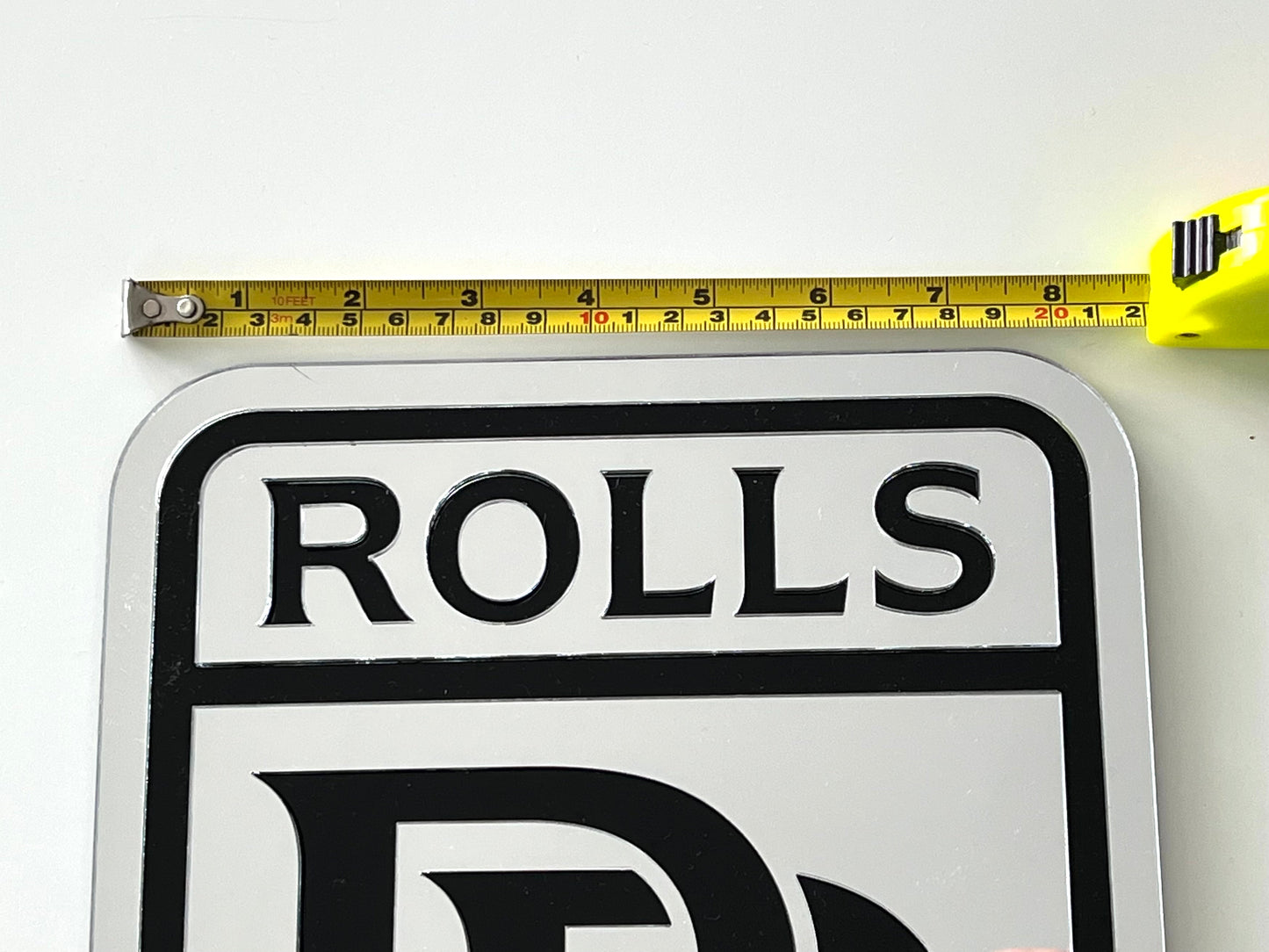 Rolls Royce Silver Acrylic Logo Sign