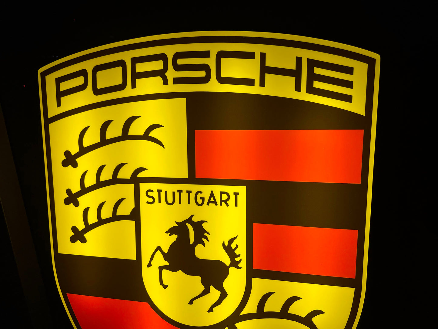 Porsche Crest Illuminated Sign