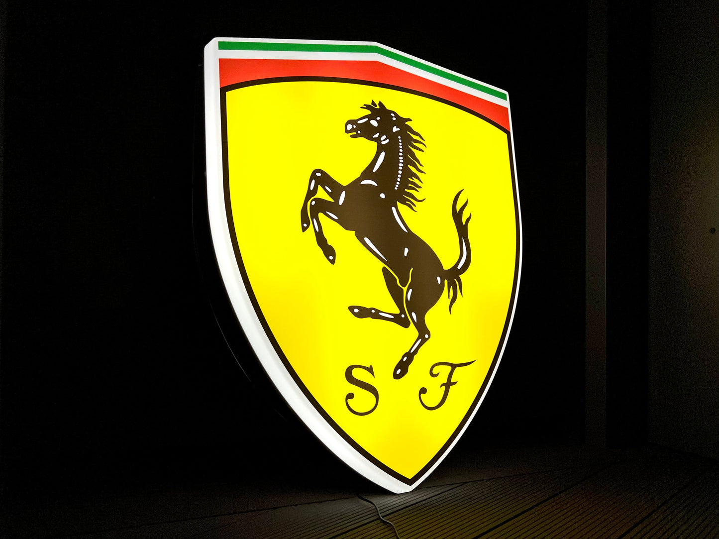 Ferrari Shield Illuminated Logo Sign