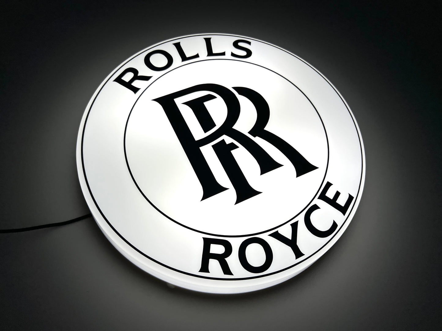 Rolls Royce Round Illuminated Logo Sign