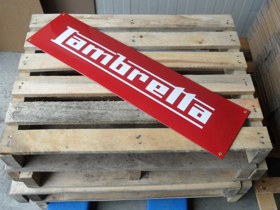 Lambretta Enamel Sign