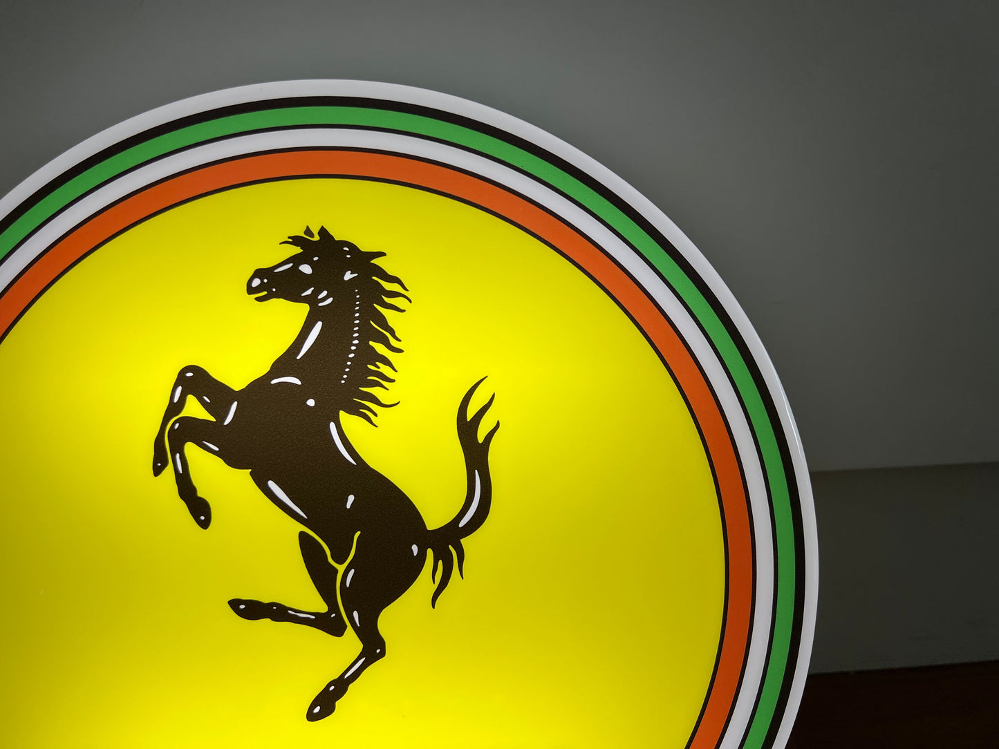 Ferrari Round Illuminated Logo Sign