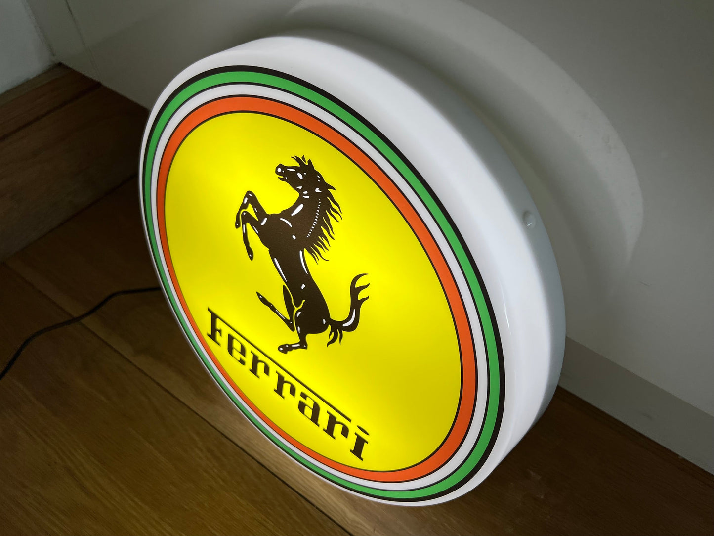 Ferrari Round Illuminated Logo Sign