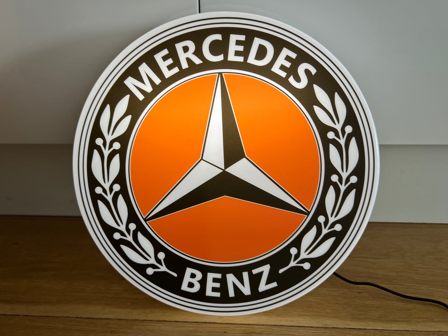 Mercedes Benz Round Illuminated Logo Sign