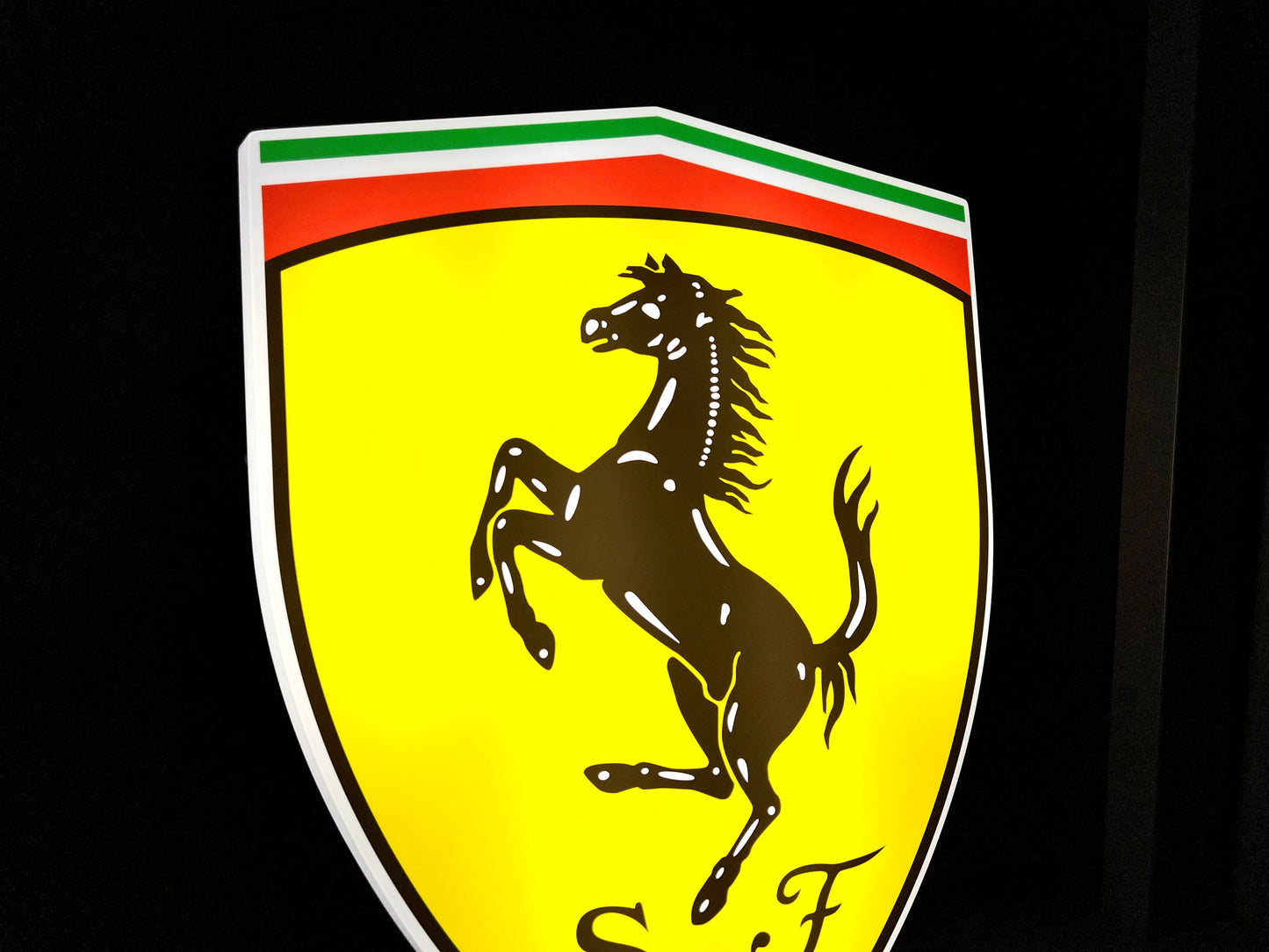 Ferrari Shield Illuminated Logo Sign
