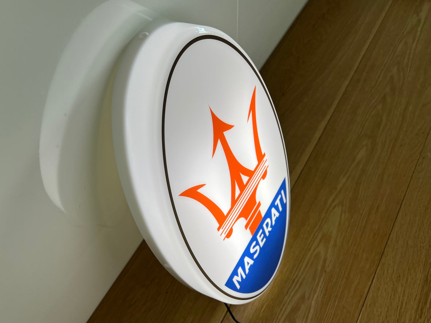 Maserati Illuminated Logo Sign