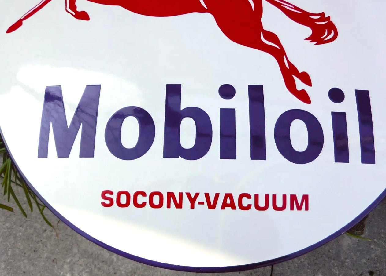 Mobiloil Enamel Sign