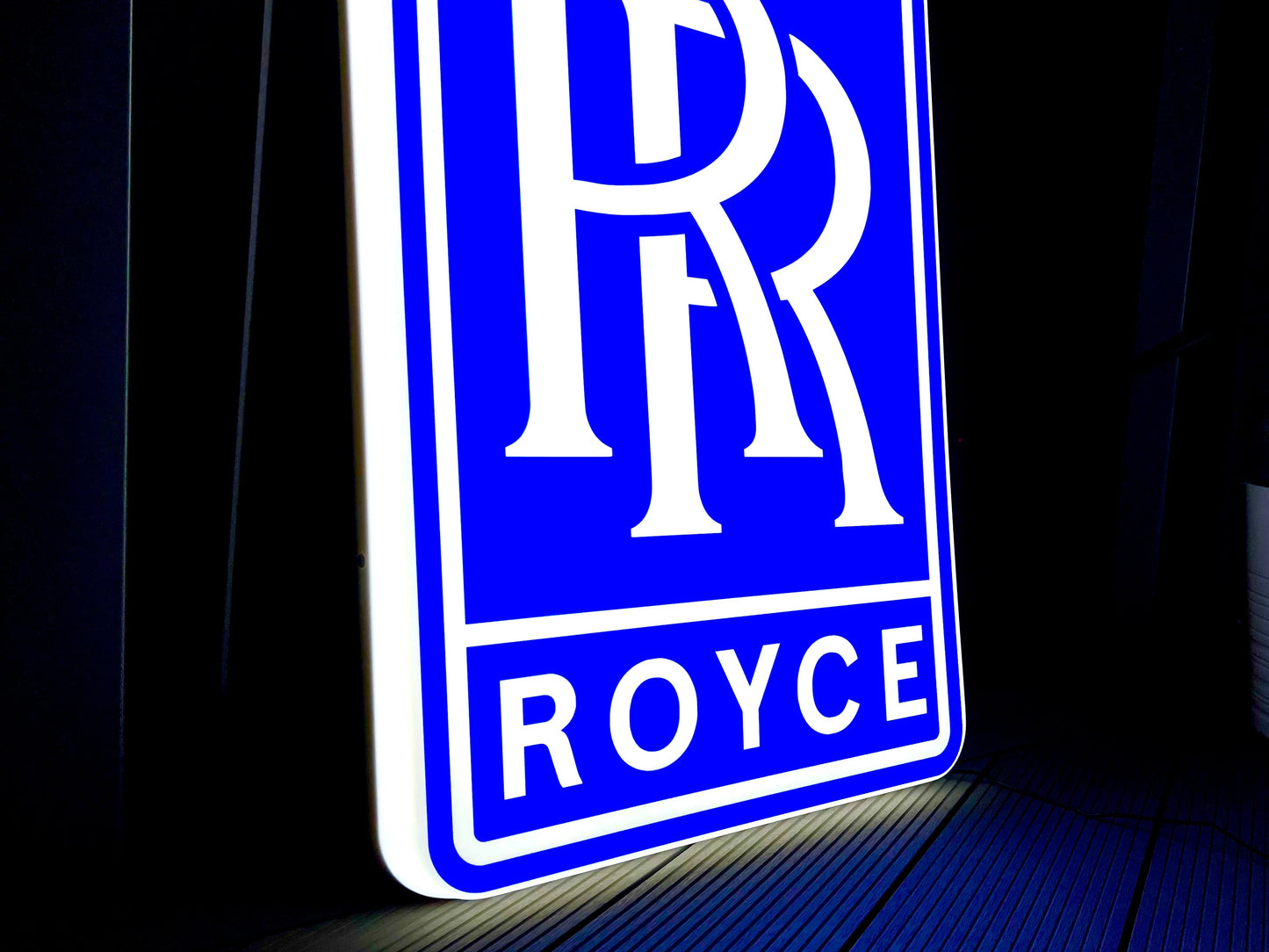 Rolls Royce Blue Illuminated Logo Sign