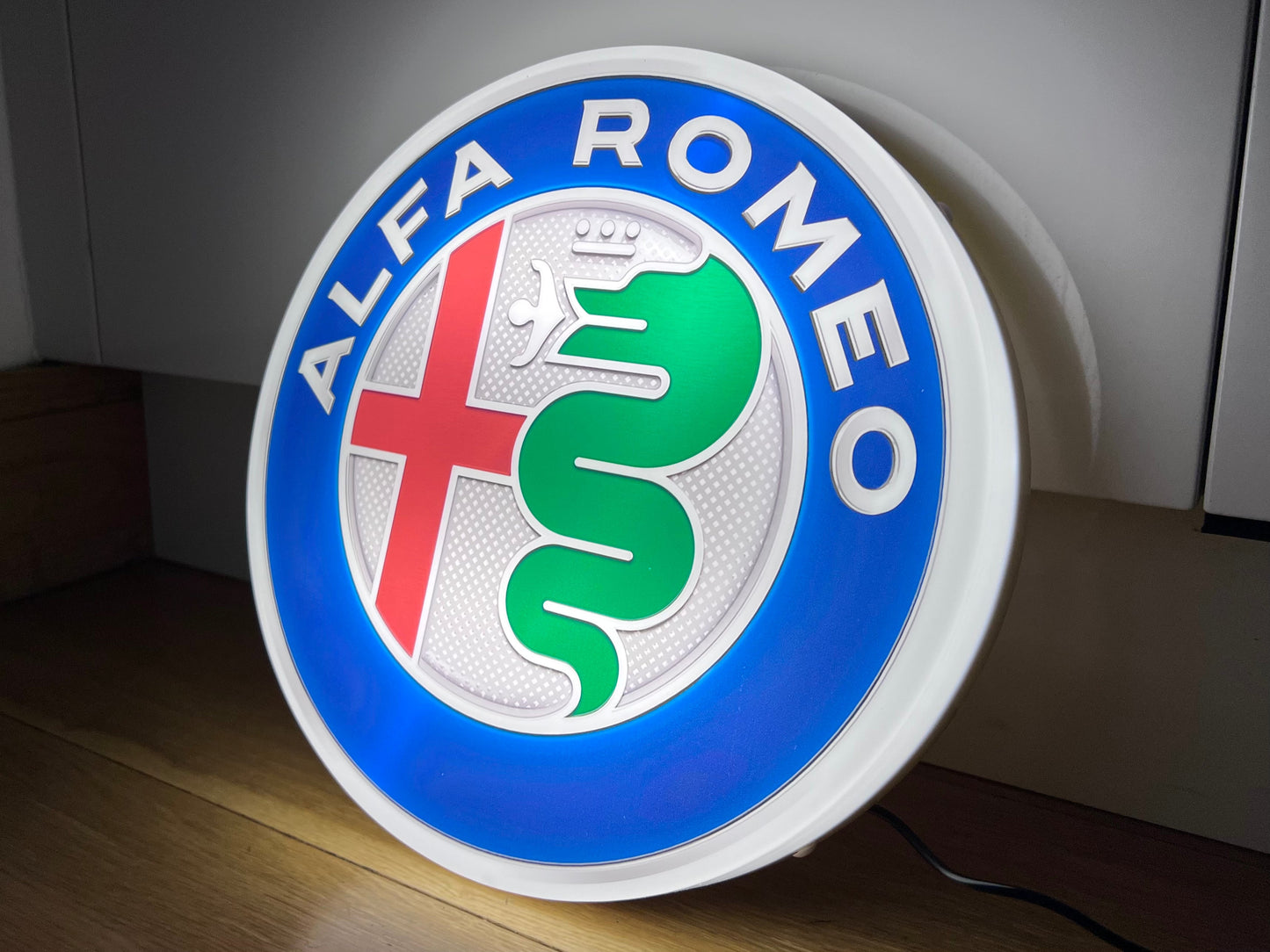 Alfa Romeo Round Illuminated Logo Sign