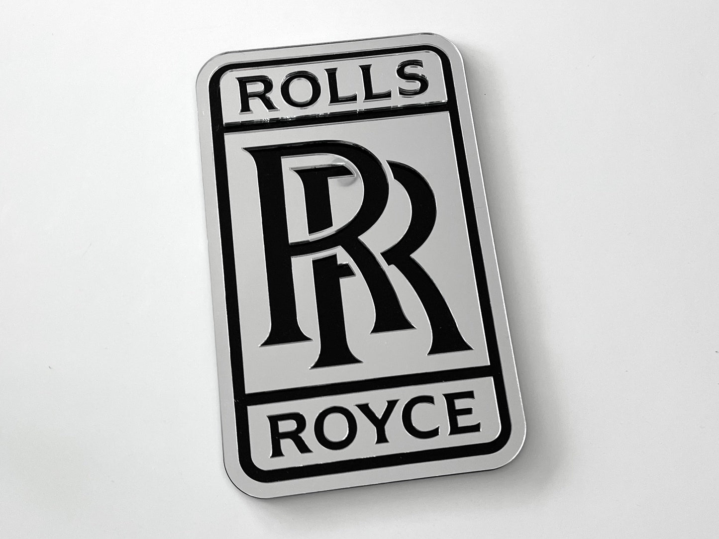 Rolls Royce Silver Acrylic Logo Sign