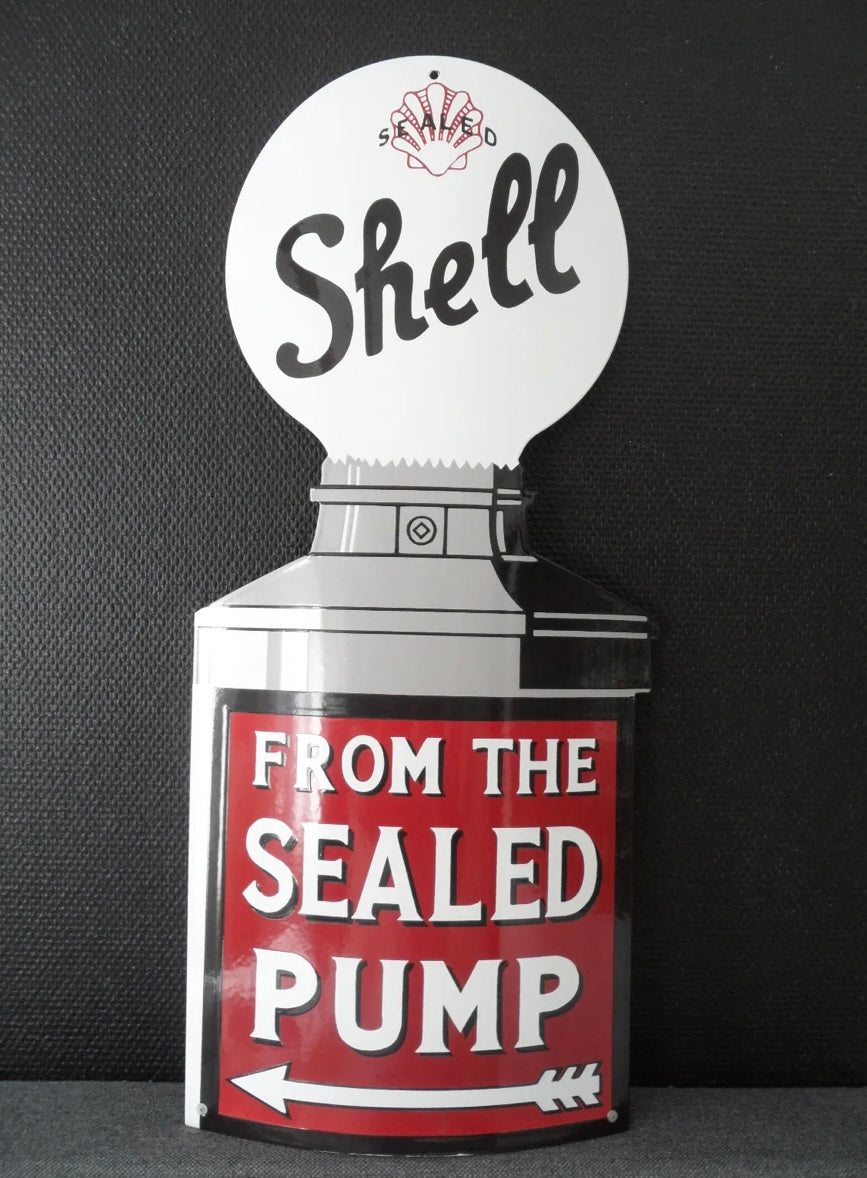Shell Enamel Pump Sign