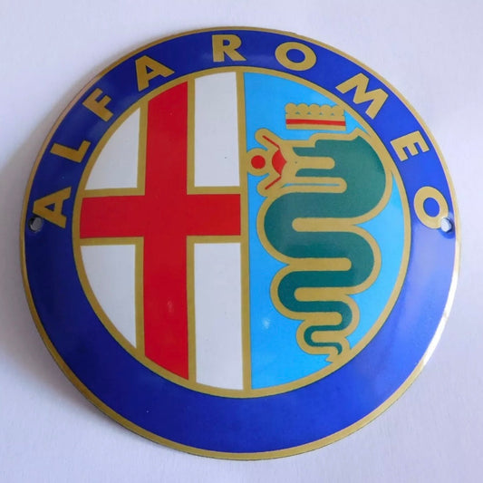Alfa Romeo Enamel Sign